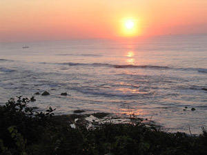 Foto vom Meer, Sonnenuntergang in Ghana
